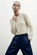 Boucle Cardigan Off White