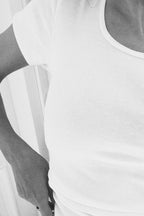 Biały t-shirt slim fit