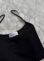 Top Wełna i Jedwab Czarny