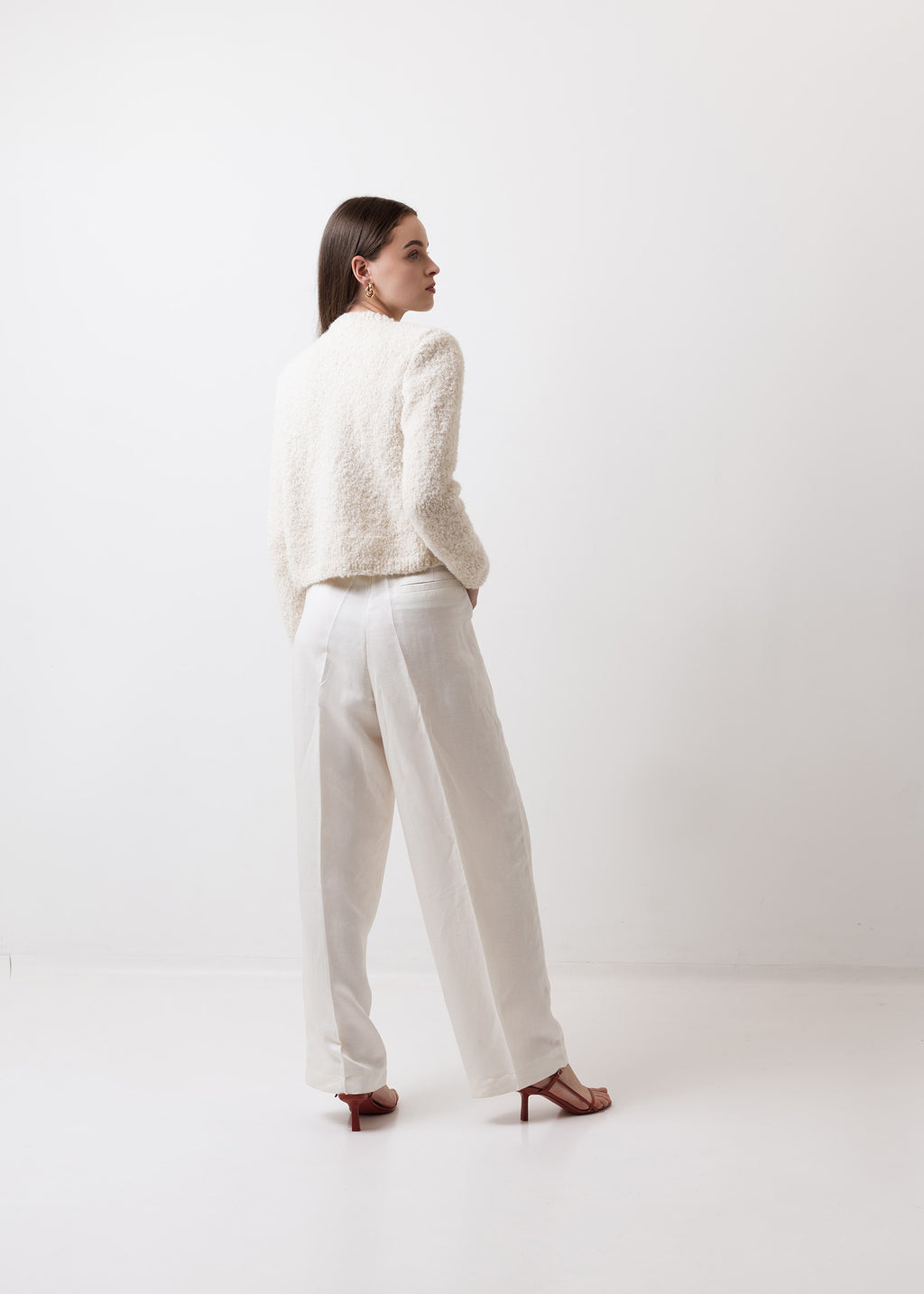 Sweter Boucle Off White