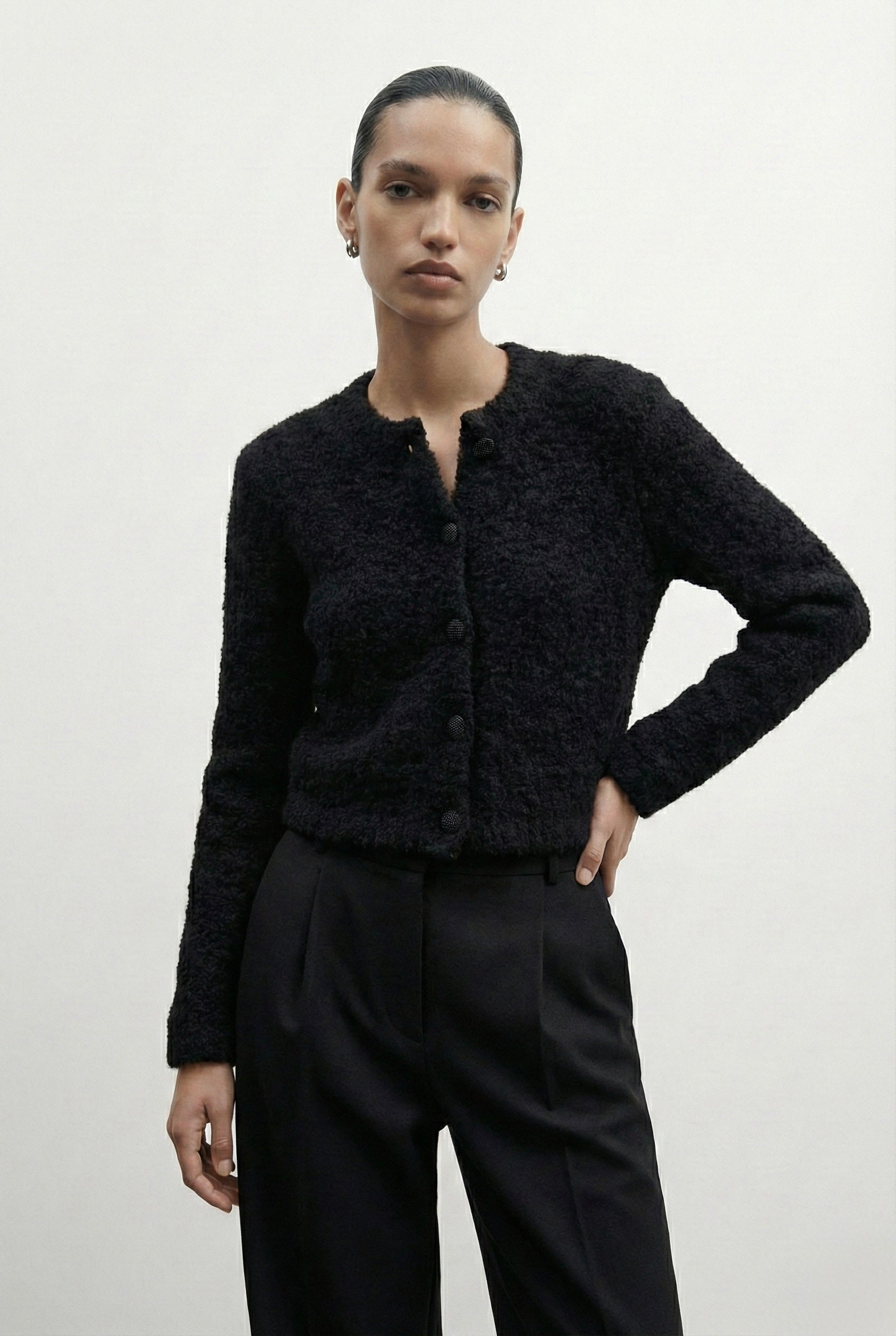 Sweter Boucle Czarny