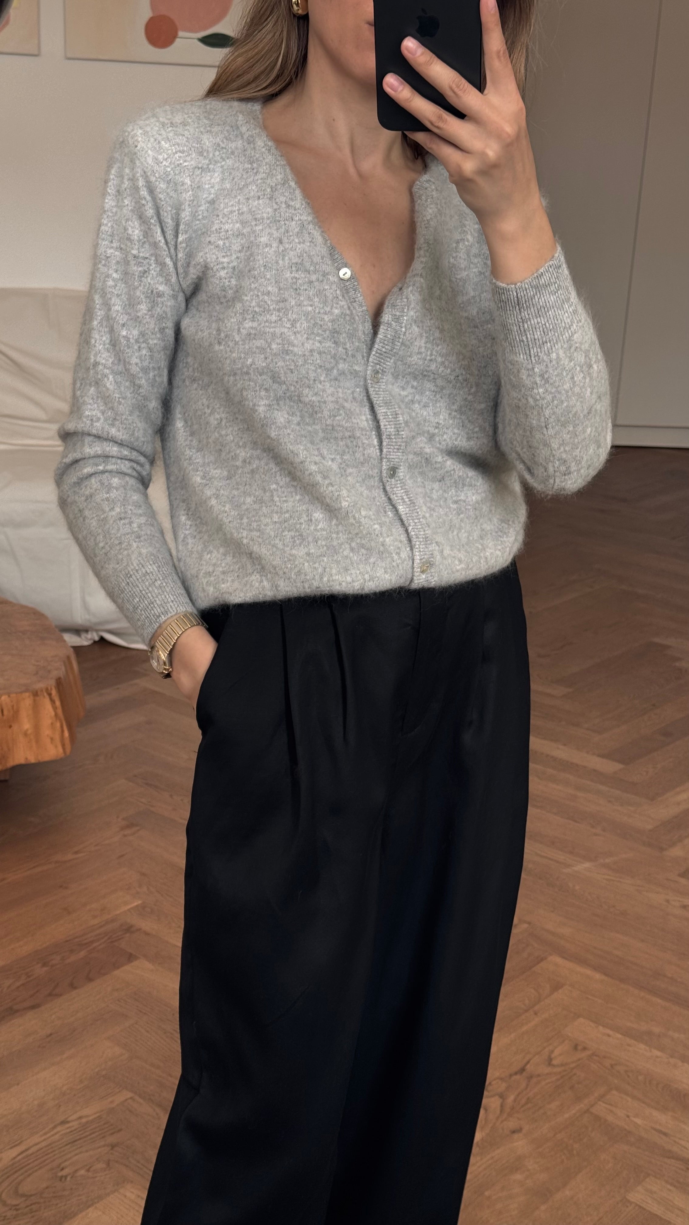 Kardigan Jasny Szary