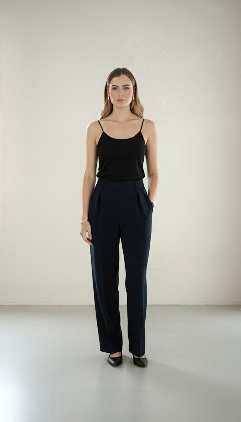 Top Wełna i Jedwab Czarny